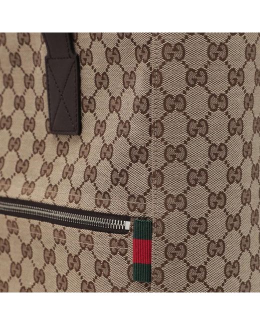Grand Sac De Shopping En Tissu Gg Gucci pour homme en coloris Brown
