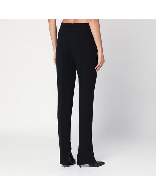 Dries Van Noten Blue Trousers With Slits And Buttons