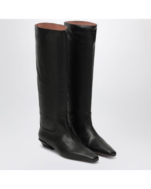 Paris Texas Black Bettina Boot 25 Calfskin Leather Boots