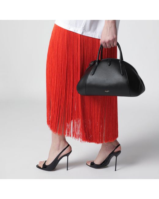 Alaïa Black Leather Purse Handbag