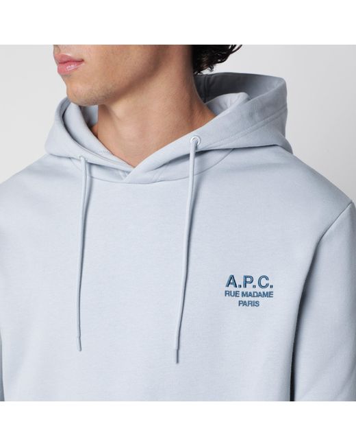 A.P.C. Gray Cotton Hoodie for men