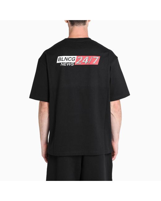 tæt Bølle velgørenhed Balenciaga Blncg 24/7 T-shirt in Black for Men | Lyst