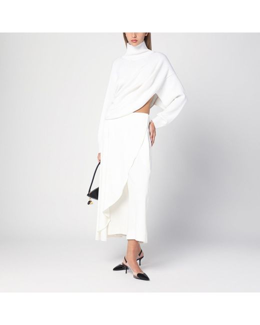 Alaïa White Asymmetrical Trouser Skirt