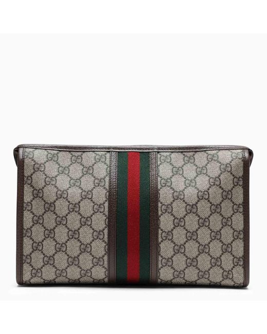 Gucci Gray Ophidia gg Pouch for men