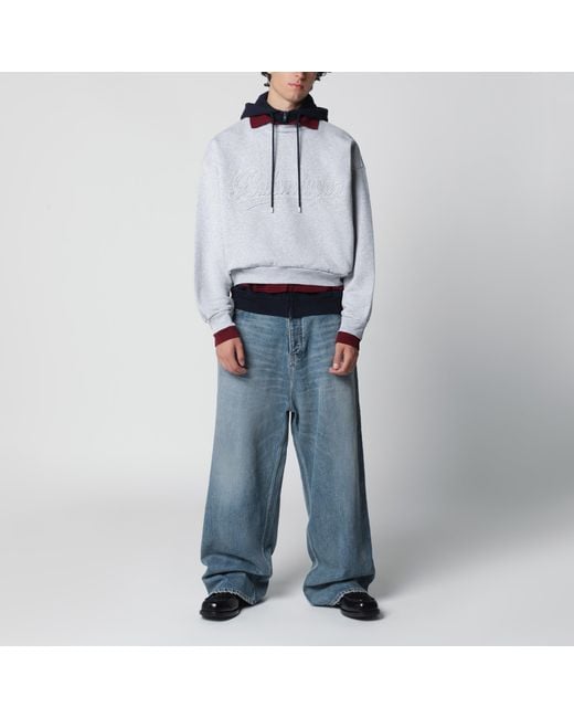 Balenciaga White Layered Hoodie for men