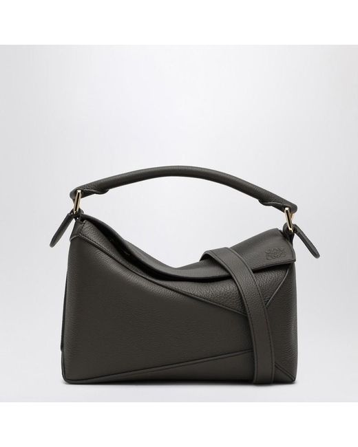 Borsa puzzle piccola scura di Loewe in Black