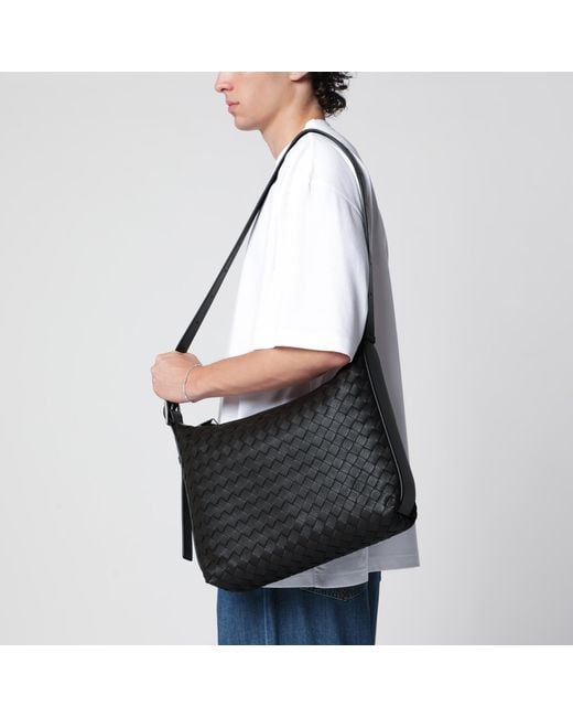 Bottega Veneta Black Small Traveler Hobo Bag for men