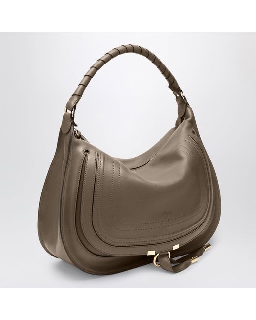 Chloé Gray Taupe Marcie Shoulder Bag