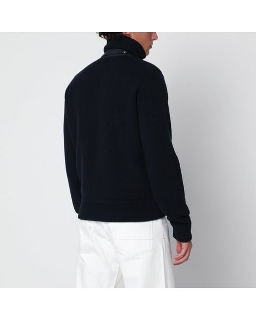 Tom Ford Black Quilted Virgin Wool Jacket for men