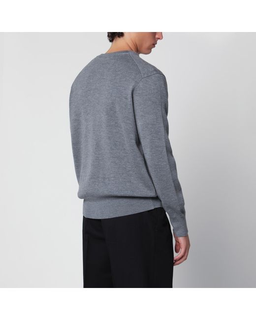 AMI Gray Ami De Coeur Cardigan for men