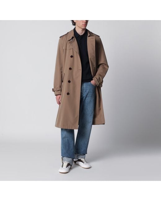 Burberry Brown Short Foxfield Trench Coat for men