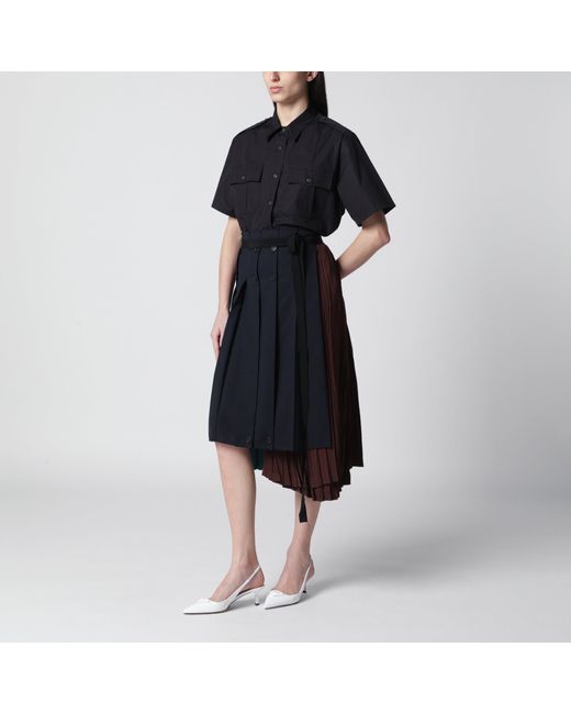 Prada Black Patchwork-Rock Aus Faille