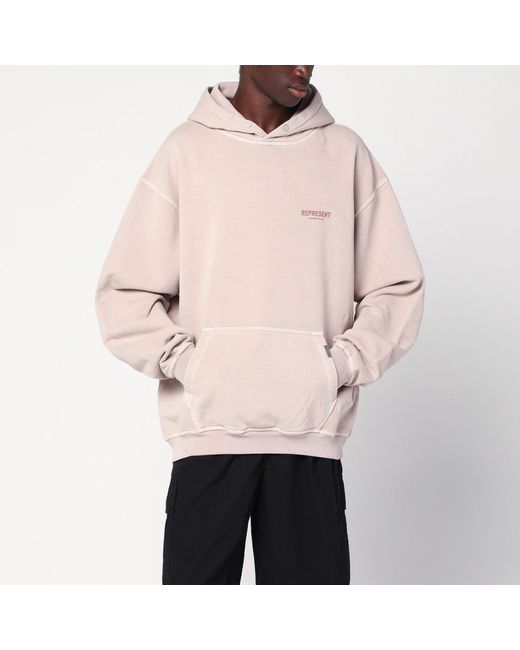 Represent Pink Dusty Mauve Oversized Hooded Sweatshirt for men