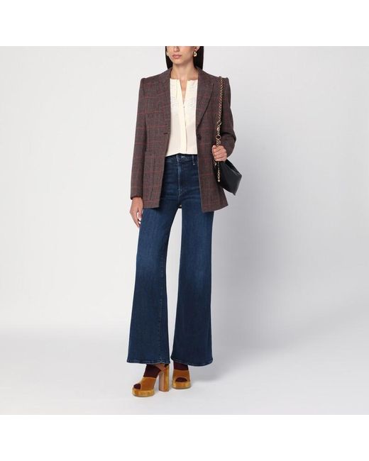 Mother Blue The Hustler Roller Sneak Palazzo Jeans