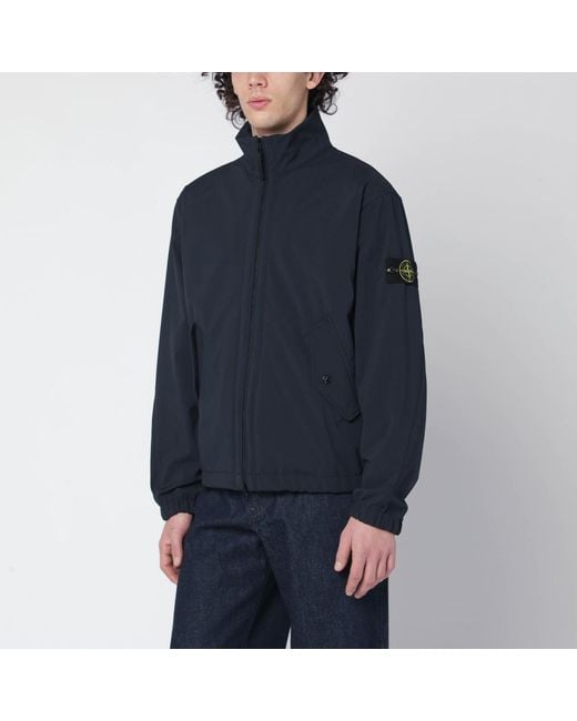 Stone Island Blue Zip-Up Jacket for men