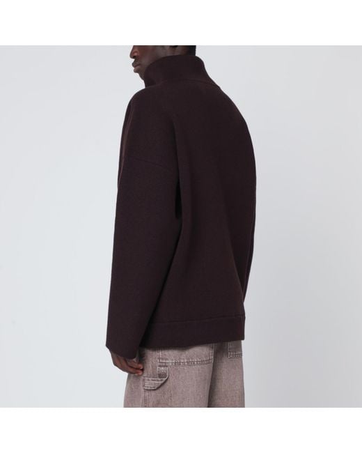 Bottega Veneta Black Compact Wool Sweater for men
