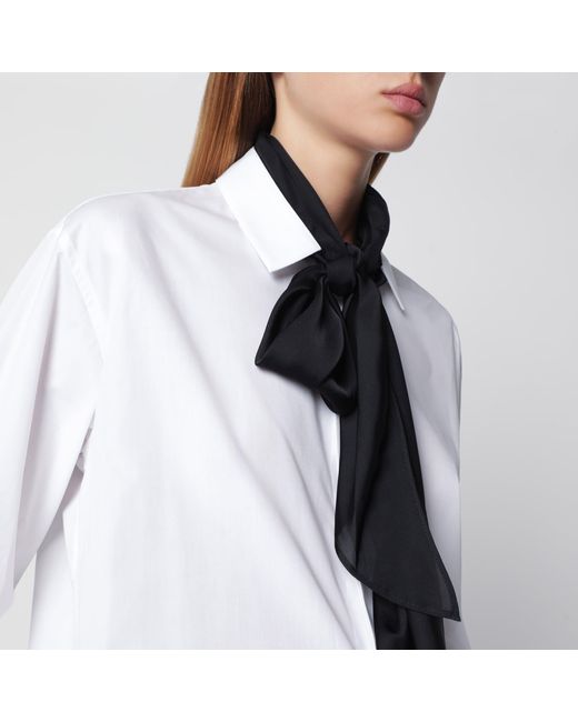 Sacai White Shirt With Scarf