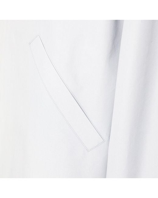 Jil Sander White Light Taffeta Jacket With Logo