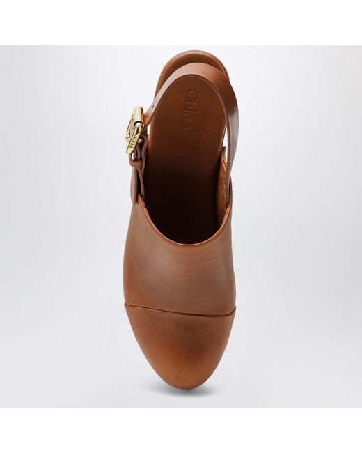 Chloé Brown Jeannette Clogs With Studs
