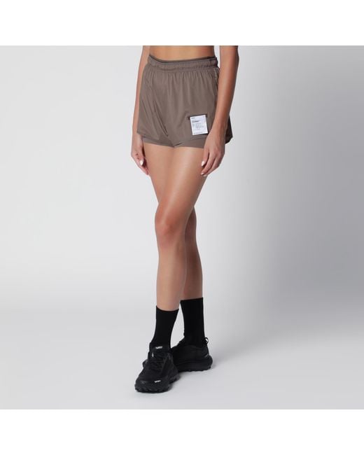 Satisfy Gray Mud Techsilk 3" Shorts