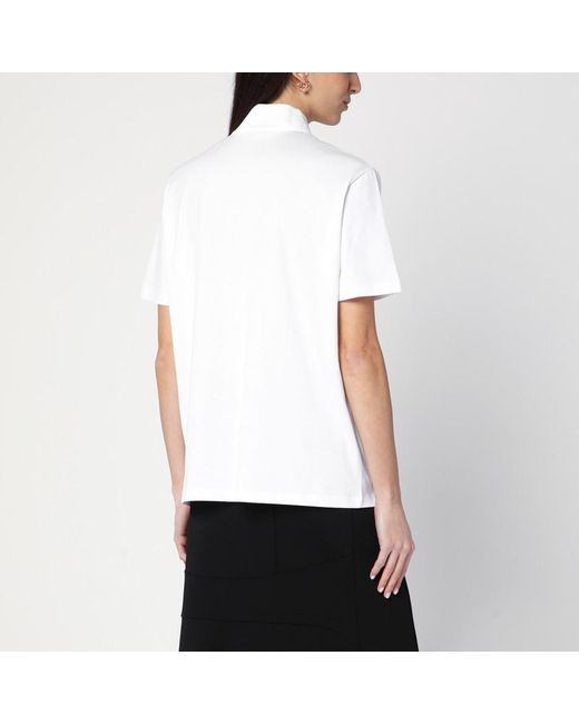 Givenchy White T-shirt With Buttoned Collar