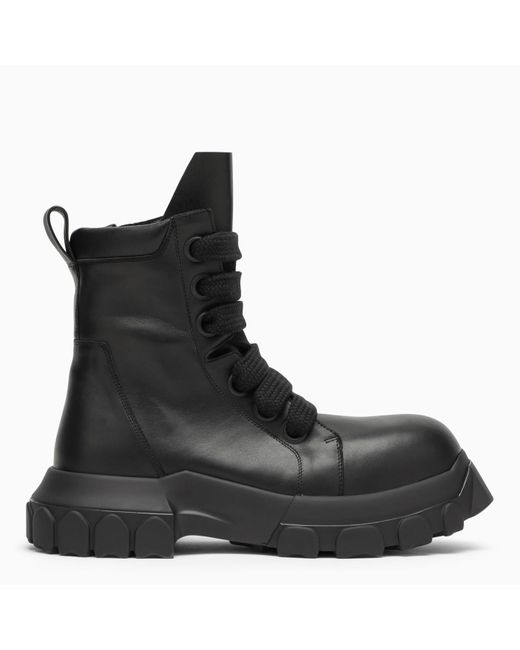 Rick Owens Black Lace-Up Boot for men