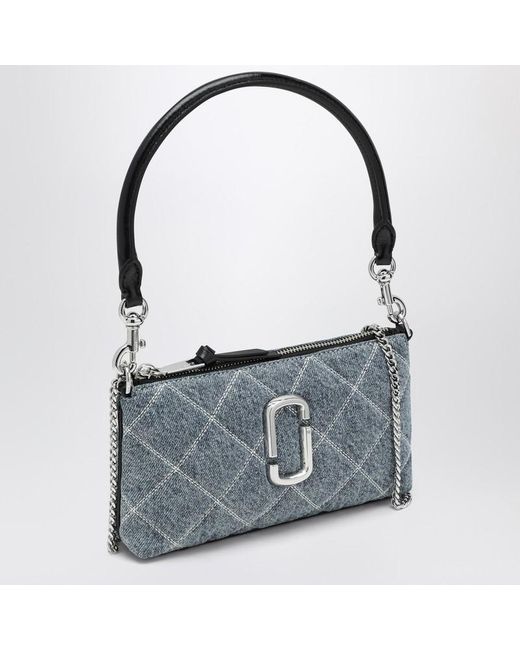 Marc Jacobs Blue Pochette Snapshot Aus Gestepptem Denim