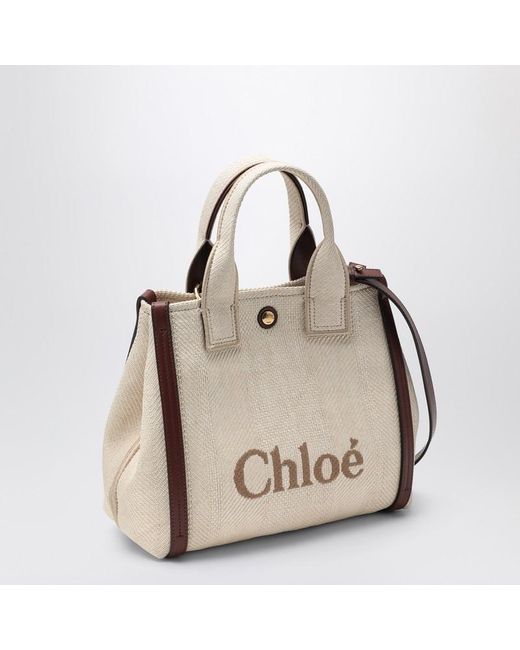 Borsa tote piccola carry color sabbia di Chloé in Natural