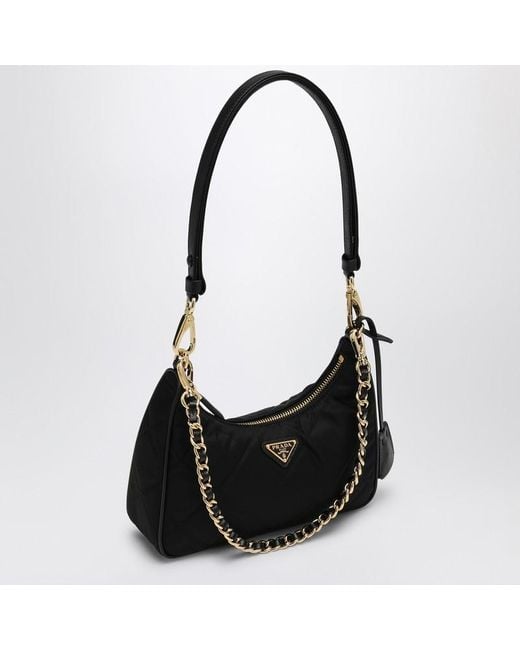 Mini borsa re-edition 1995 chaîne nera di Prada in Black