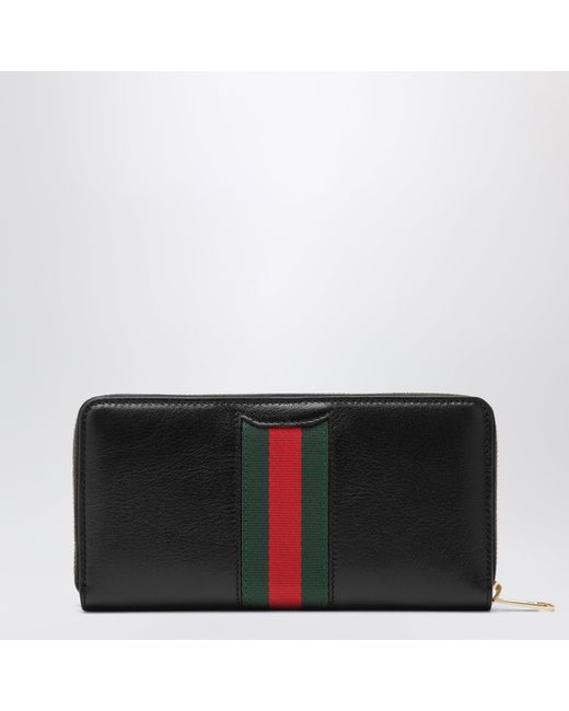 Gucci Black Horsebit Web Wallet