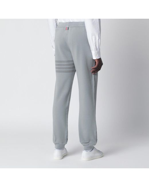 Thom Browne Gray Cotton Jogging Trousers for men
