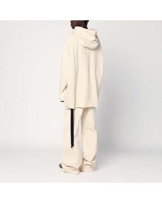 Rick Owens Oversize-Sweatshirt Hollywood Elfenbein in Natural für Herren