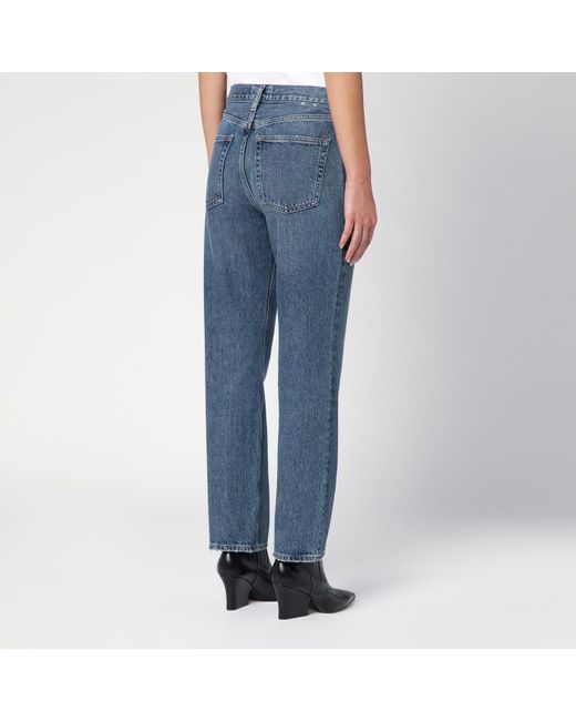 Agolde Blue Valen Jeans In Regenerated Denim