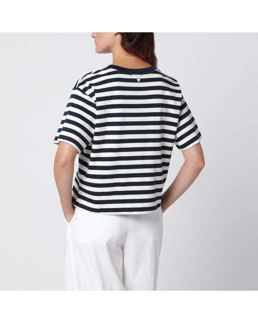 Weekend by Maxmara Blue Striped T-Shirt