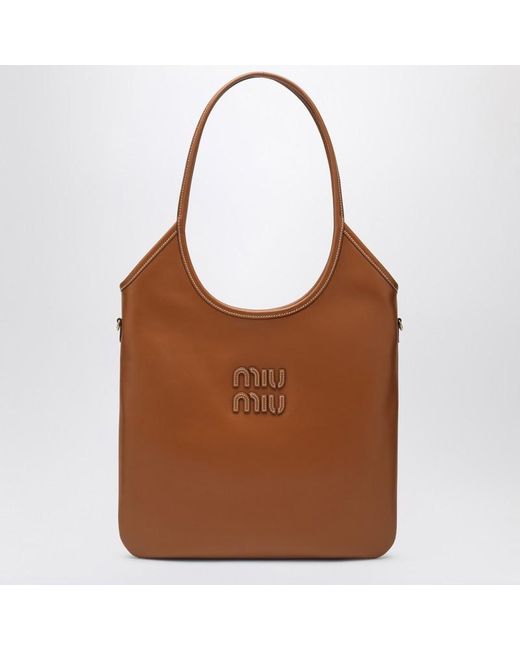 Sac À Main Ivy Couleur Cognac Miu Miu en coloris Brown