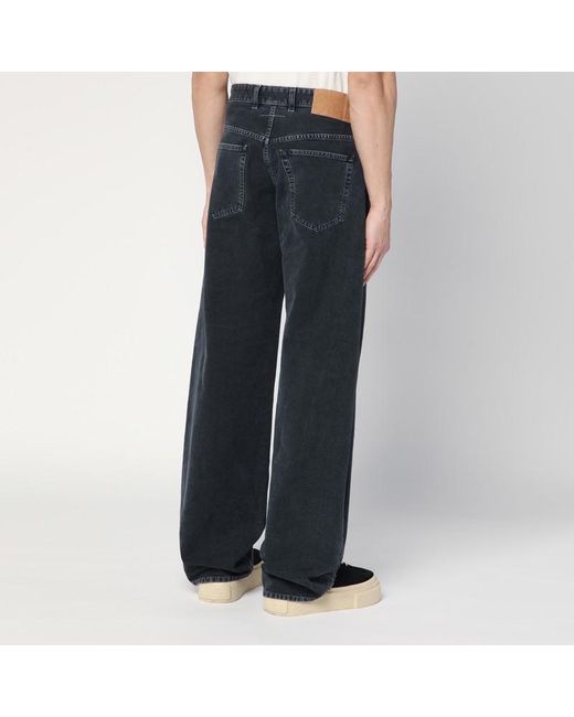 Jeans ampio in denim di MM6 by Maison Martin Margiela in Black da Uomo