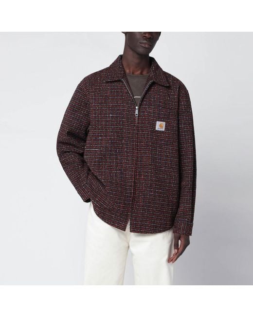 Carhartt Brown Bellamy Check/Deep Night Overshirt for men