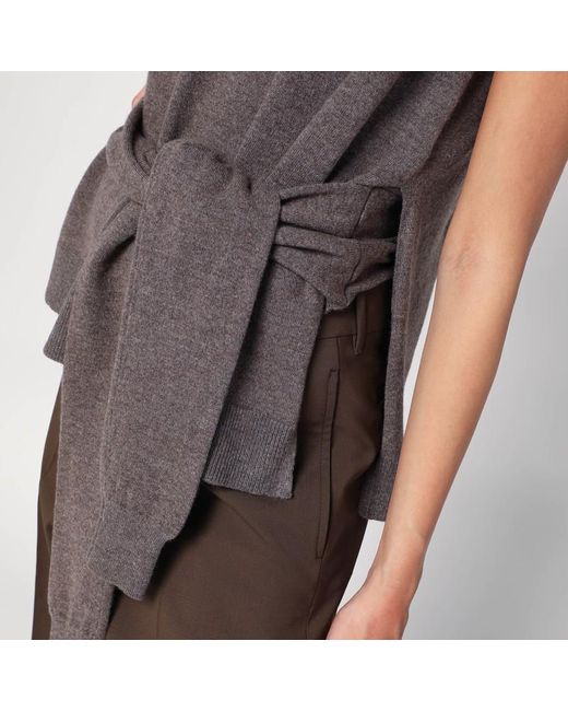 Rohe Gray Double-Layer Taupe Mélange Sweater