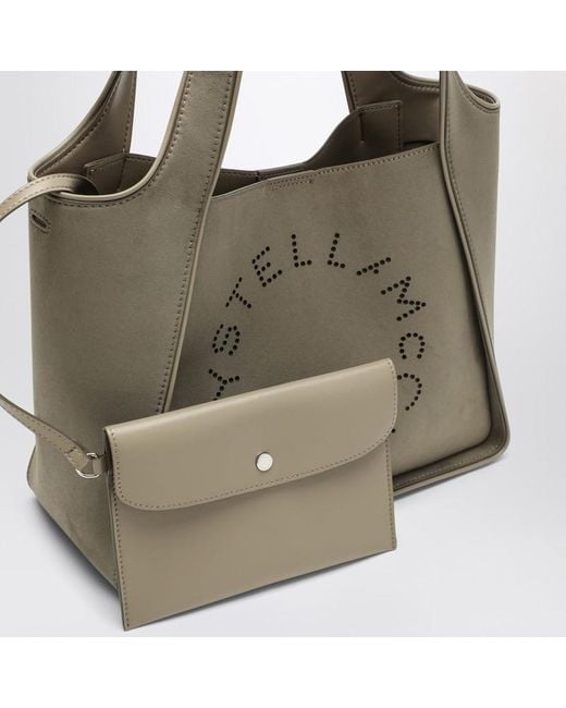 Stella McCartney Green Khaki-Farbene Mittelgroße Stella-Logo-Tasche