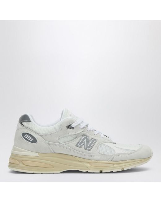 Sneaker made in uk 991v2 bianca di New Balance in White da Uomo