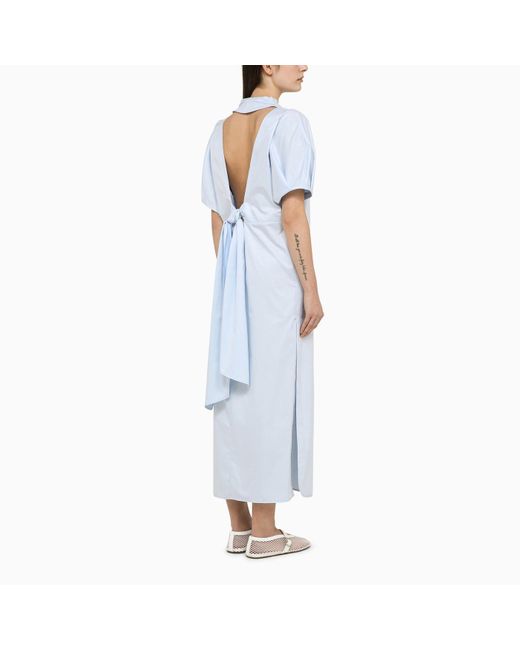 Margaux Lonnberg Blue Light Cotton Long Vic Dress