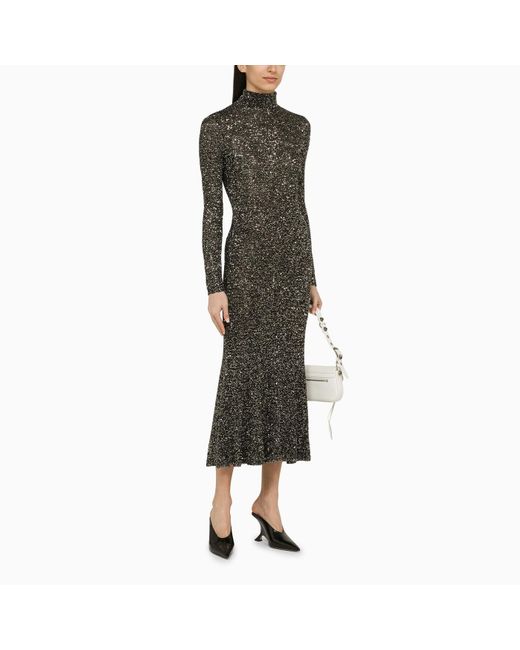 Balenciaga Green And Dress With Sequins