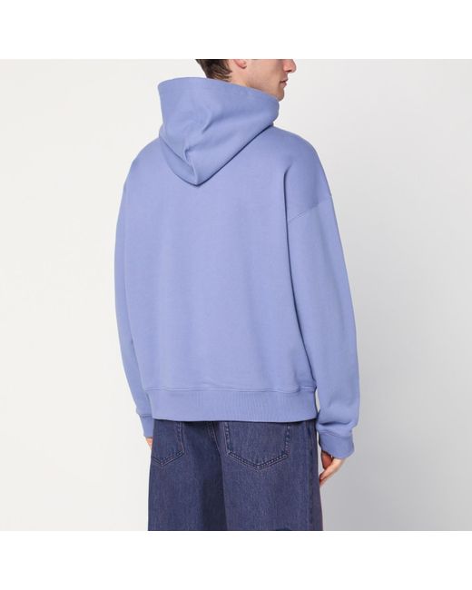 AWAKE NY Blue Lilac Cotton Sweatshirt With Logo for men