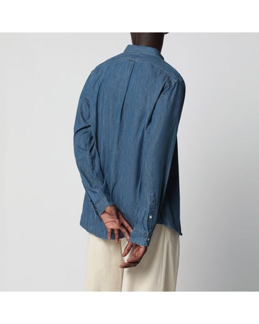 Polo Ralph Lauren Blue Slim-Fit Denim Button-Down Shirt for men