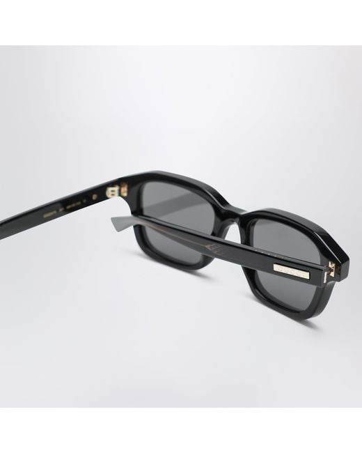 Gucci Gray Acetate Rectangular Sunglasses