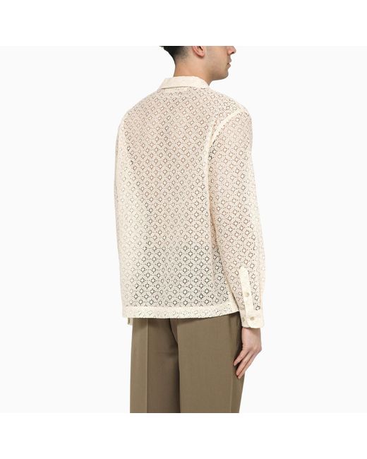 Séfr Natural Jagou Shirt With Harmony Cotton Embroidery for men