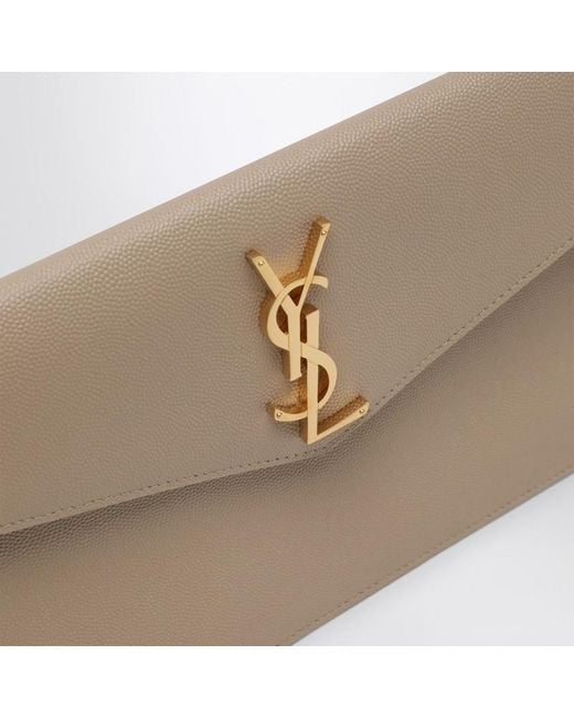 Pochette uptown cassandre beige di Saint Laurent in Natural