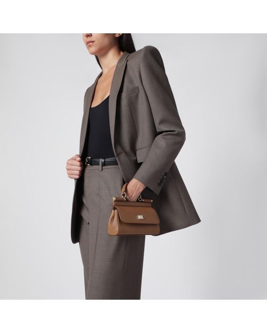 Dolce & Gabbana Brown Small Sicily Handbag