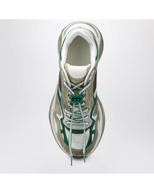 Gucci Green 2.0 Sneakers With Delave Effect for men
