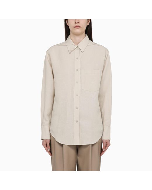 Calvin Klein Natural Linen-Blend Shirt